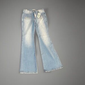 Wrangler Jeans Patch Pocket Flare Jeans Light Wash Faded Sz 29 NWT